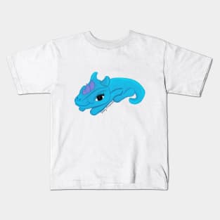 Bella the Blue Dino- The Scaly Friend's Collection Artwort By TheBlinkinBean Kids T-Shirt